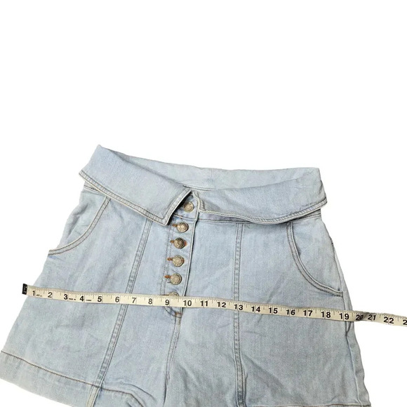 Ulla Johnson Kase Button-Front Foldover Shorts - Picture 7 of 10